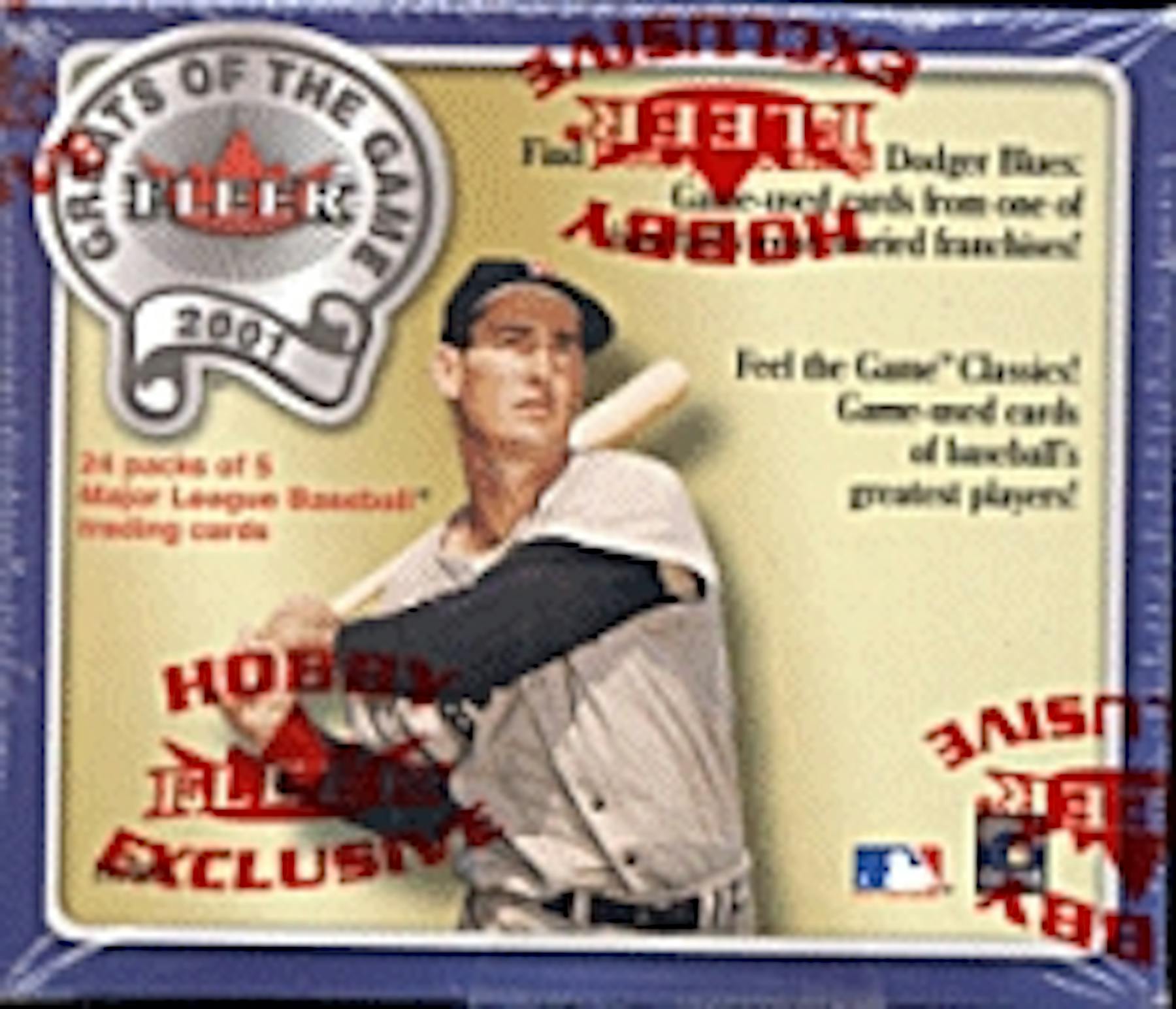 2001 Fleer Greats Of The Game Baseball Hobby Box DA Card