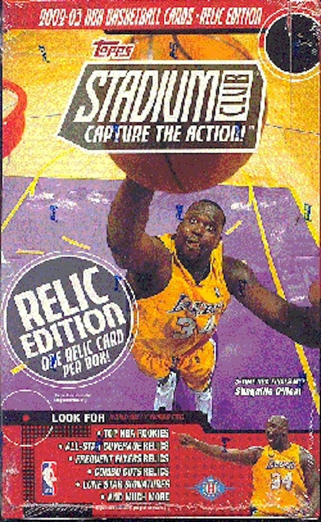 2002/03 Topps Stadium Club Relic Edition Basketball Hobby ...