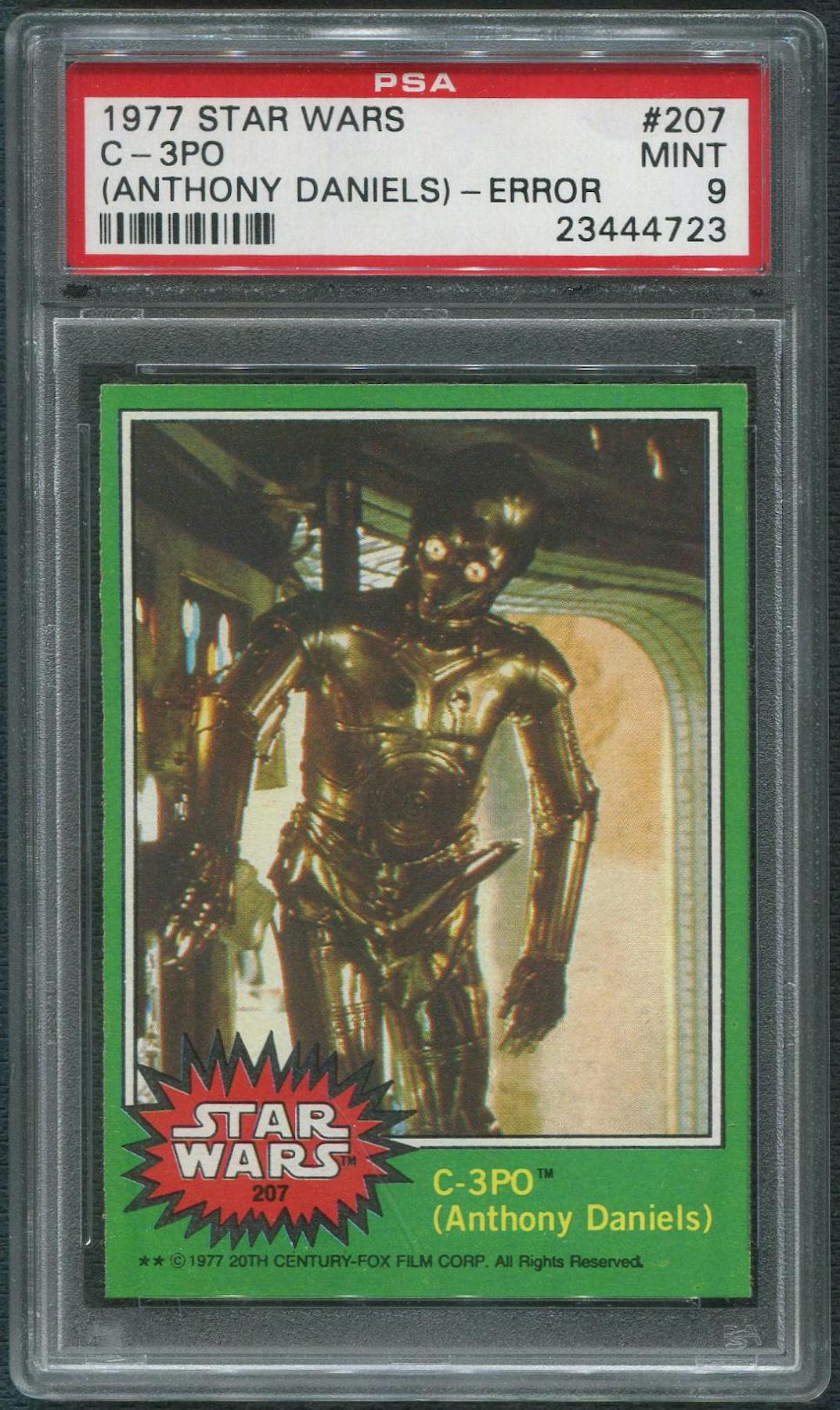 anthony daniels error card 1977 star wars 207 c 3po anthony daniels obscene error anthony daniels error card 1977 star wars 207 c 3po anthony daniels obscene error