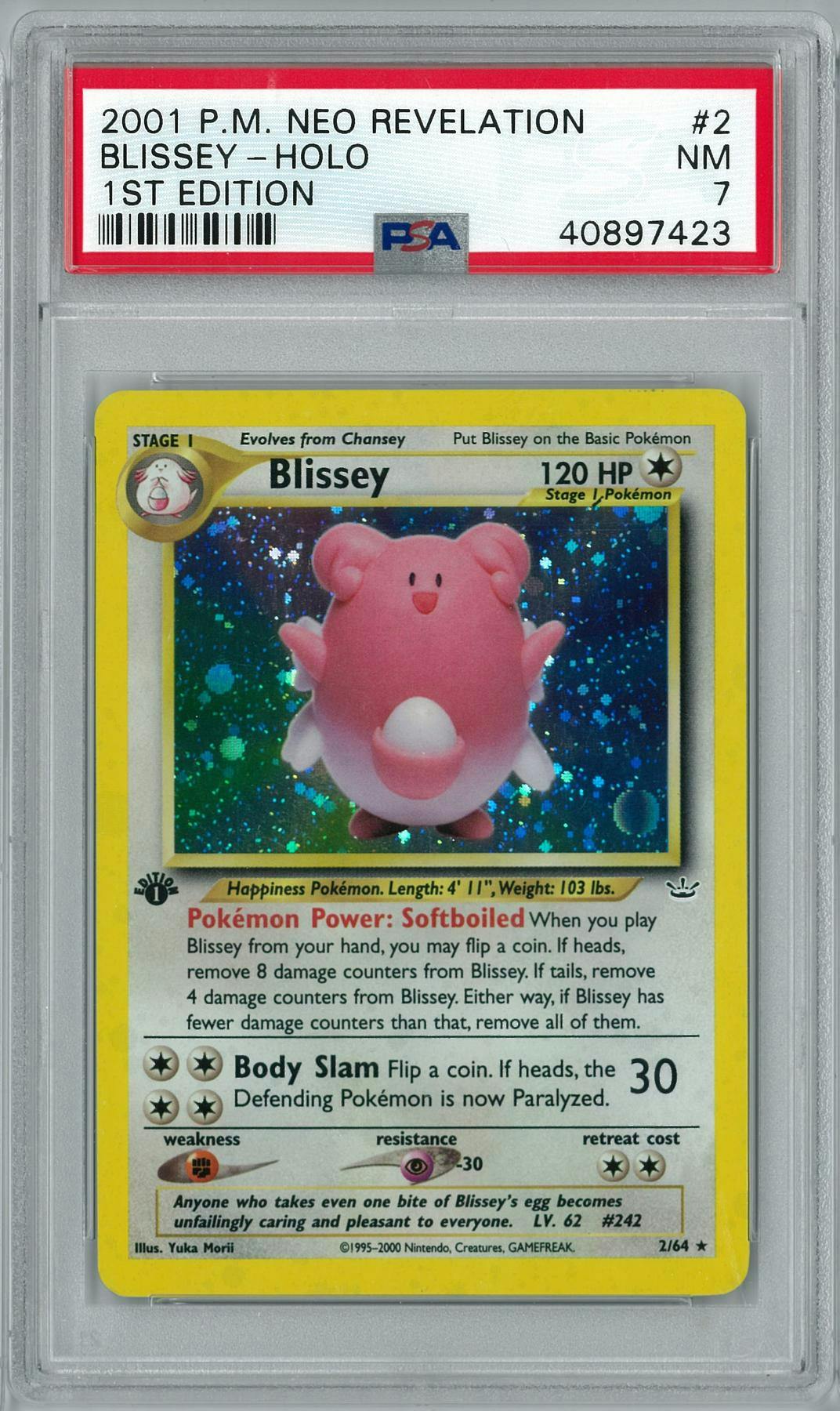 pokemon neo revelation 1st edition blissey 2 64 psa 7 da card world