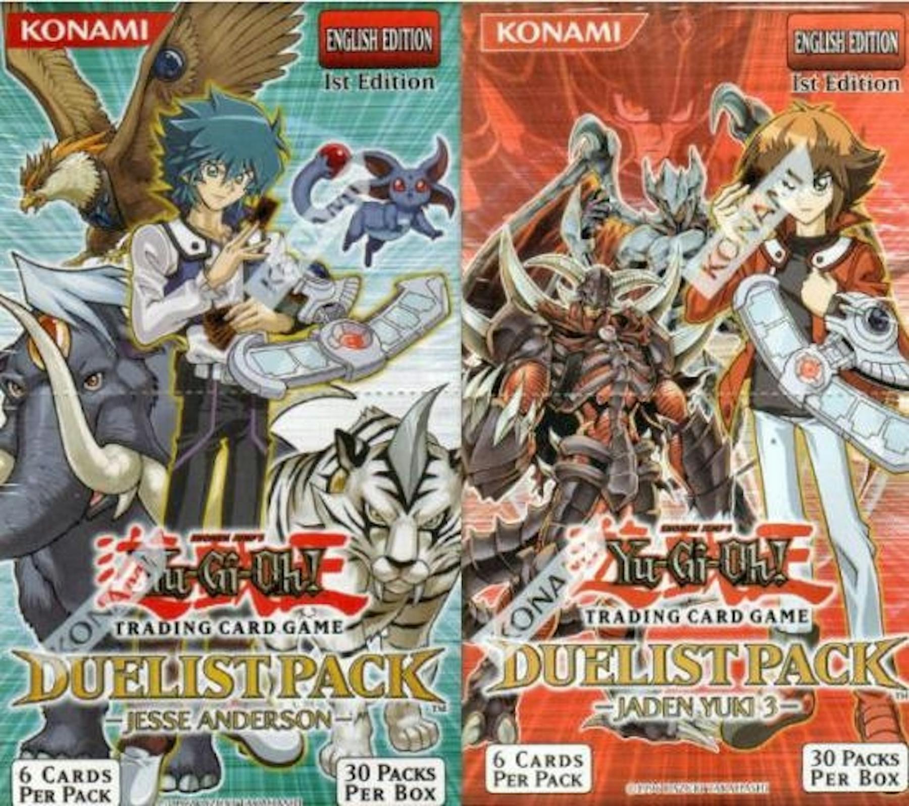 yu gi oh gx duelist jaden 3 and jesse anderson 2 box combo lot