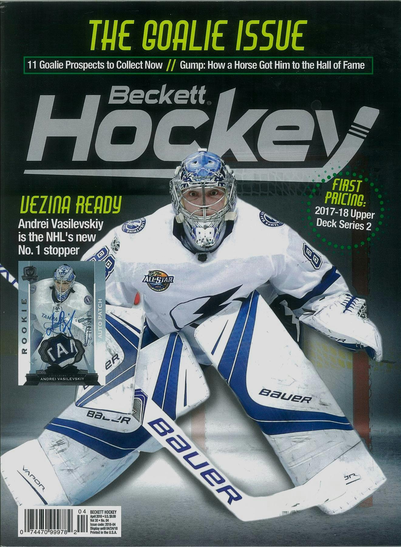 2018 Beckett Hockey Monthly Price Guide (308 April) (Andrei